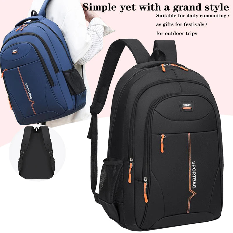 Functional Multi-pocket Backpack, Secure Zip Closure Nylon Daypack Suitable for Hiking, Weekend Trips and Office Work
