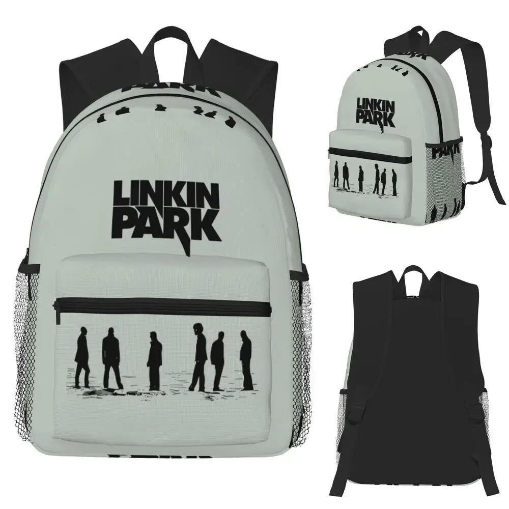 L-Linkin-S P-Park-S Band Student Backpack School Bag Hiking Travel Daypack for Boys Girls Fashion Bookbag Shoulder Bags
