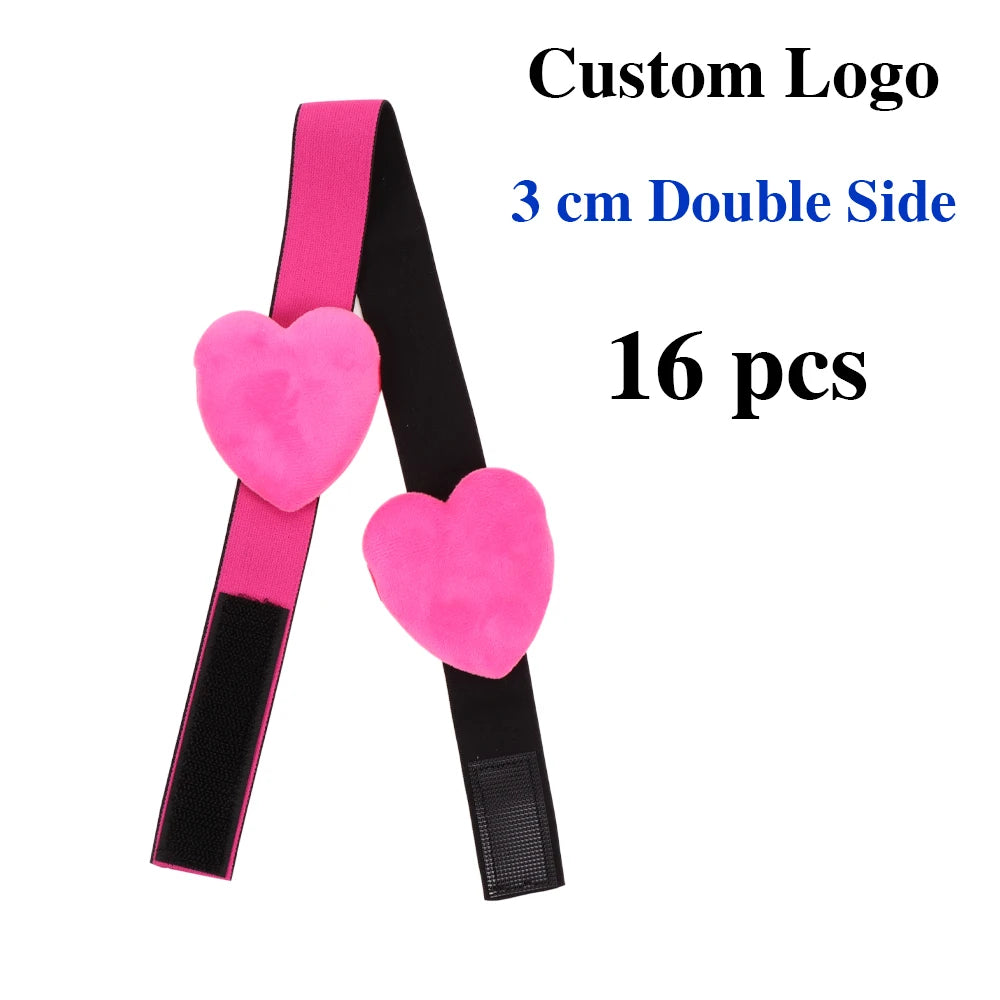20Pcs Customized Wig Headband For Edges Wig Band With Ear Cut Outs Double Sided Wig Band To Melt Lace Custom Logo Band For Wigs