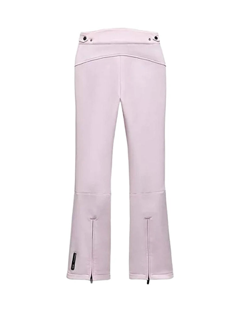 Women Hooded Zipper Short Skiing Cotton Jacket Long Sleeved Thick Warm Coat Comfortable Long Sports Pant 2025 New Lady Sport Set