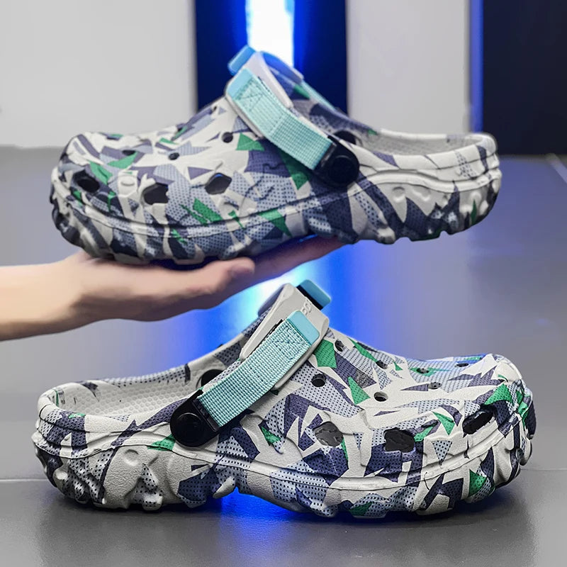 Plus Size 47 Summer Men Slippers Light EVA Men's Casual Shoes Hole Shoes Clogs Home Garden Outdoor Male Beach Flat Sandals