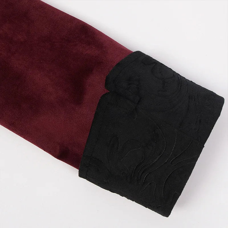 Gothic Steampunk Vintage Medieval Vampire Black Red Coat Men's Cosplay Costume Court Style Nobles Tailcoat for Autumn and Winter