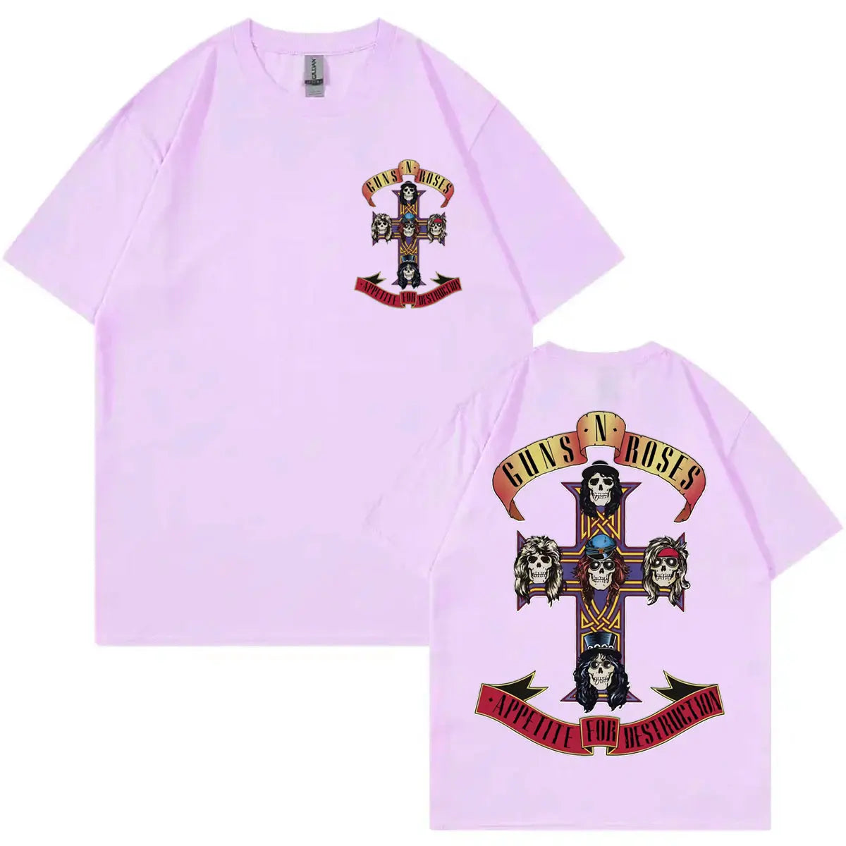 Guns N Roses Appetite for Destruction Album Graphic T Shirts Rock Hip Hop Short Sleeve T-shirt Men Women Casual Loose T-shirts