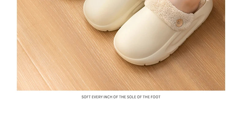 Winter Waterproof Warm Plush Slippers for Young People,Women,Men