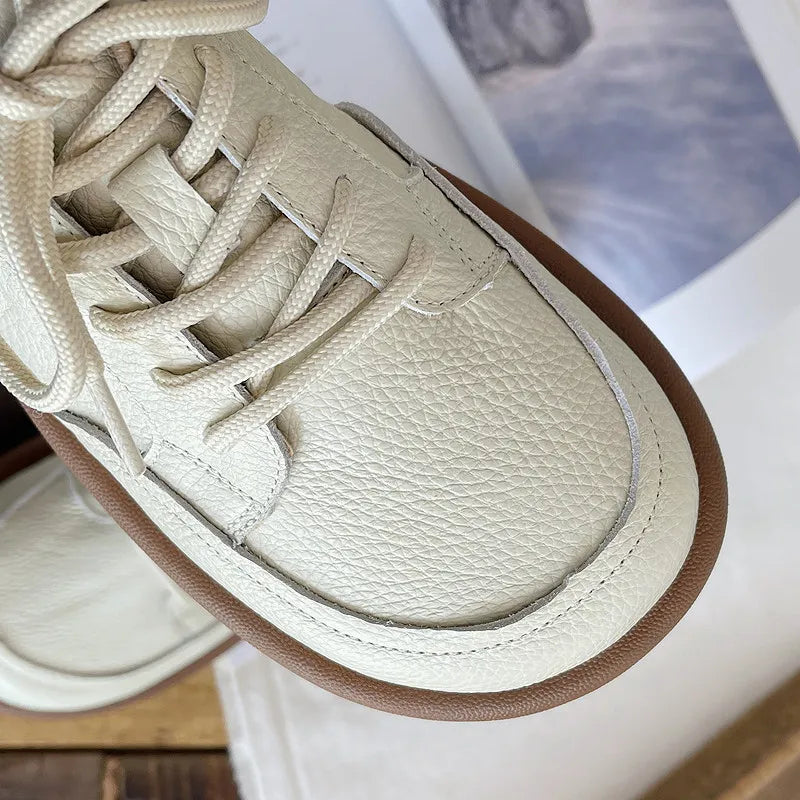 Careaymade-Genuine leather Spring single shoe soft comfortable flat shoes Cow leather low-top flats shoes,vintage women's shoes