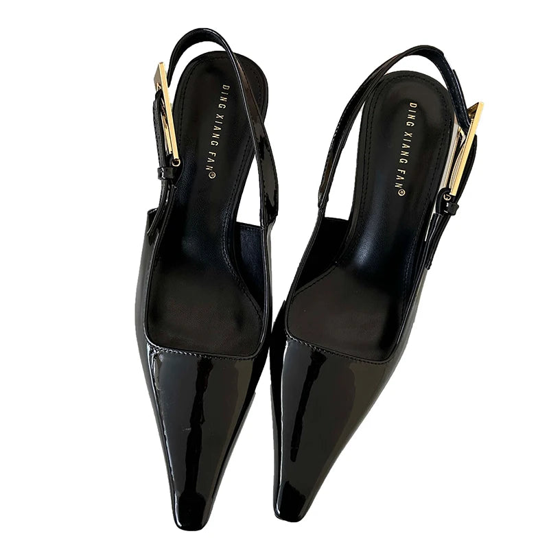 Women Shoes Pumps Sandals Spring Fashion Pointed Toe Slingbacks Female Footwear Summer Ladies Shallow Shoes High Heels
