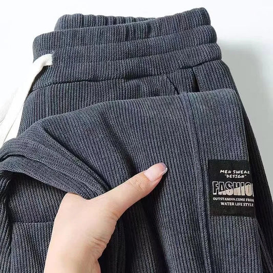 Men's Corduroy Casual Pants Spring Autumn Workwear Large Size Elastic Waist Sports Dirt Resistant Wear Resistant Sweatpants