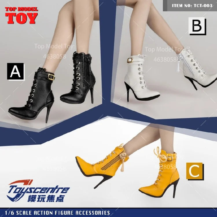 Toyscentre TCT-029 TCT-020 1/6 Female High Heels Boots Hollow Shoes Model TCT-003 4 5 6 7 8 9Fit 12'' Soldier Action Figure Body