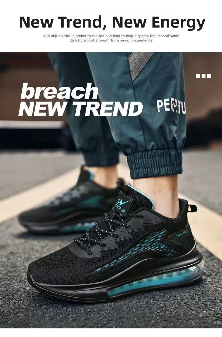 Men's Running Shoes Spring 2026 New Style Shock Absorption Air Cushion Sports Shoes Korean Version Heightening Fashion Casual...