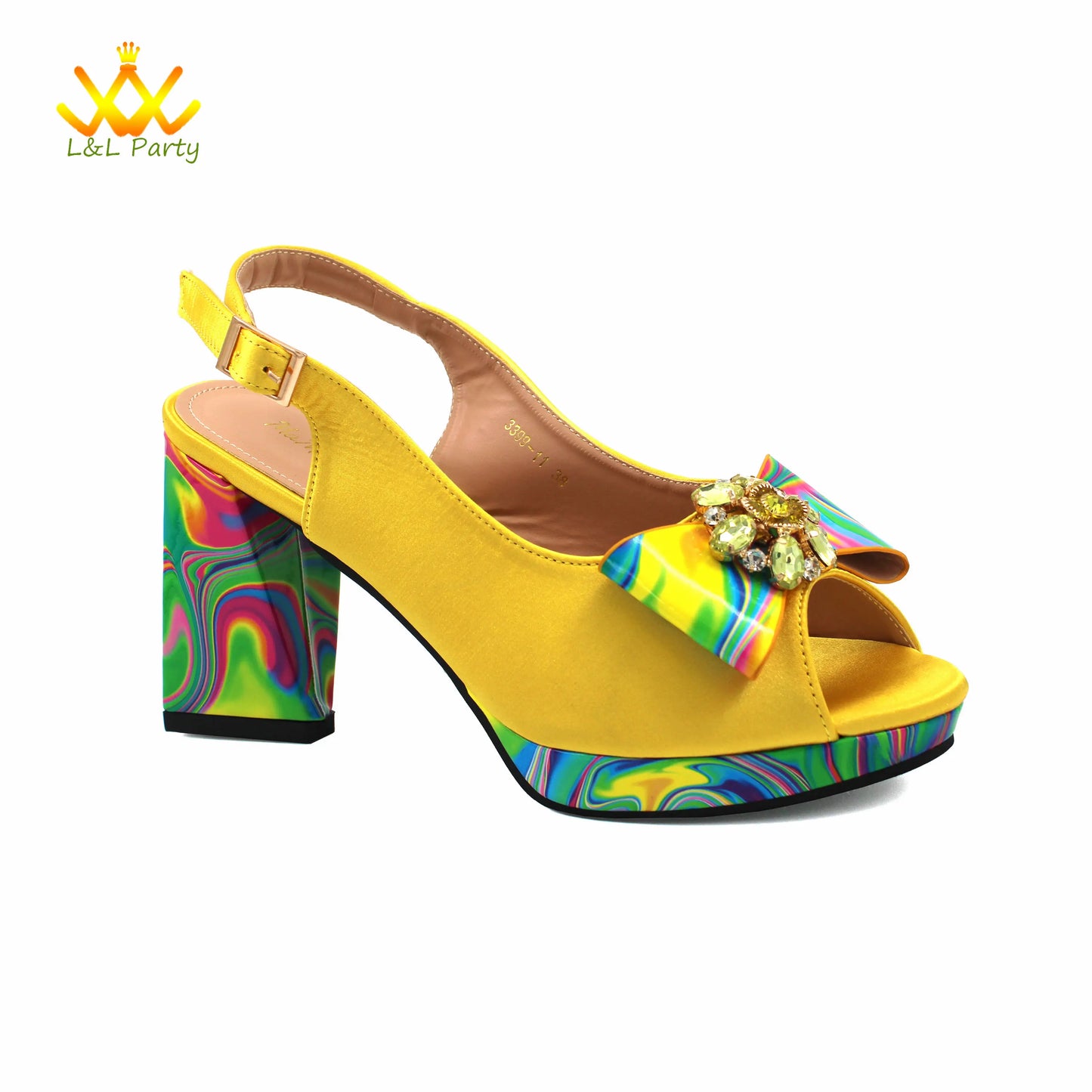 Coffee Color INS Hot Sale New Arrivals 2024 Italian Design Shoes Matching Bag Set Super High Heels Pumps for Garden Party