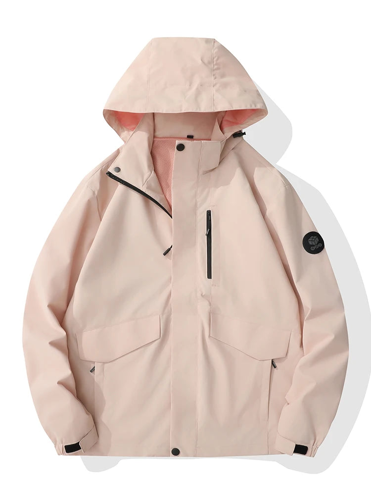 2026 New Men's Jackets Detachable Hood Windbreaker Windproof Outdoor Coats With Breathable Inner Layer 5 Colors