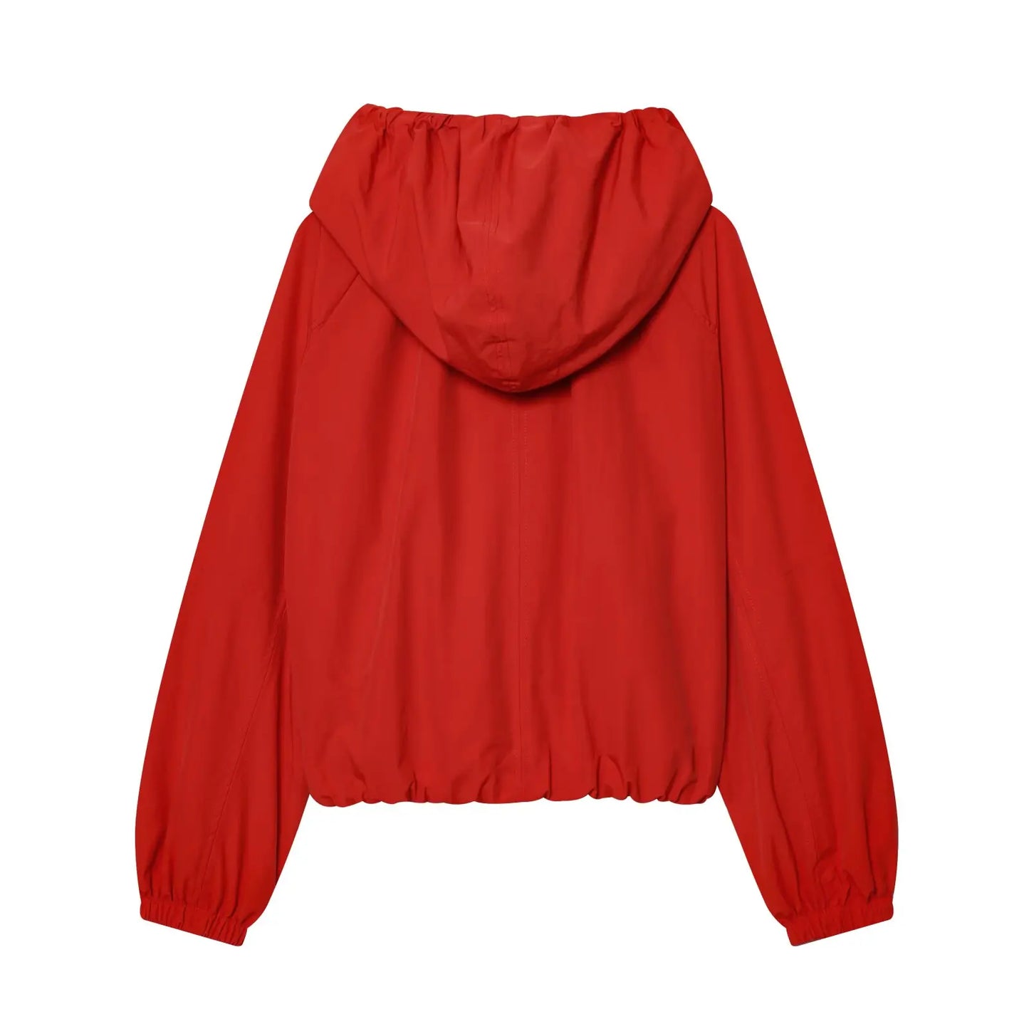 Nlzgmsj 2026 Spring Casual Hoodie Red Jackets Women Long Sleeve Zipper Short Coats Fashion Y2K Girl Outwears
