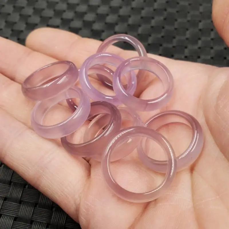Natural chalcedony agate ring Chinese Vintage Rings for women's fashion ring fashion jewelry couple ring gift Charm Jewelry