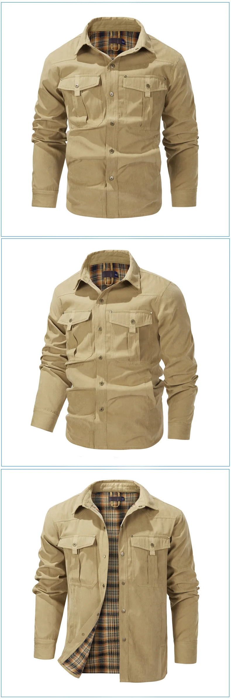 New Men's Retro Jacket Plaid Jacket Men's Western Style Lapel Jacket Men's Luxury Jacket Men's Winter Windproof Warm Jacket