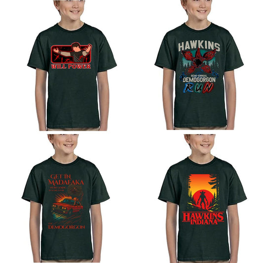 WILL Hawkins Demogorgon Shirt Funny for Boys T-Shirt Kids Tops Y2k Saying Tees