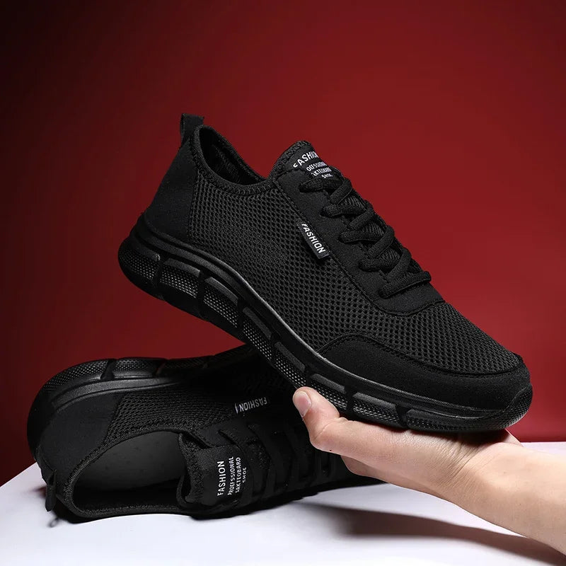 MAEDEF New Sneakers Men's Breathable Mesh Lightweight Casual Walking Man Shoes Big Size 39-48 Comfortable Black Sneakers for Men