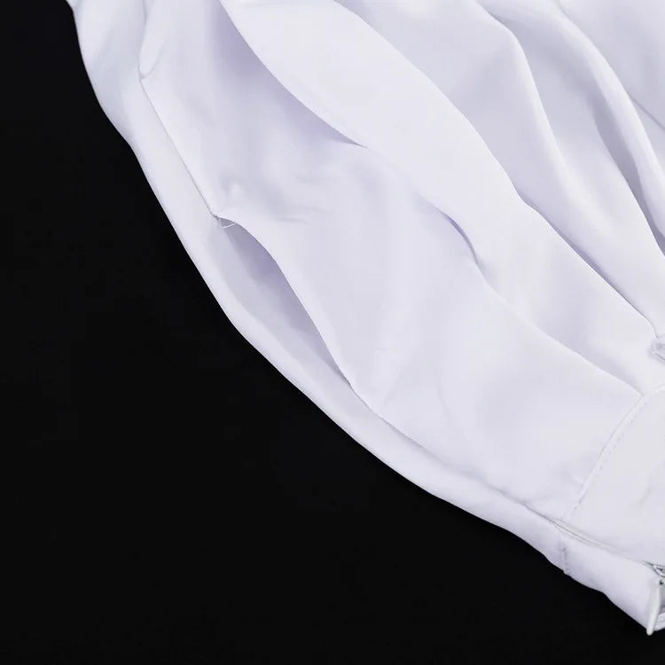 Women's Simple and Versatile Loose Leggings New Hot-selling Design Pleated High-waisted White Casual Pants