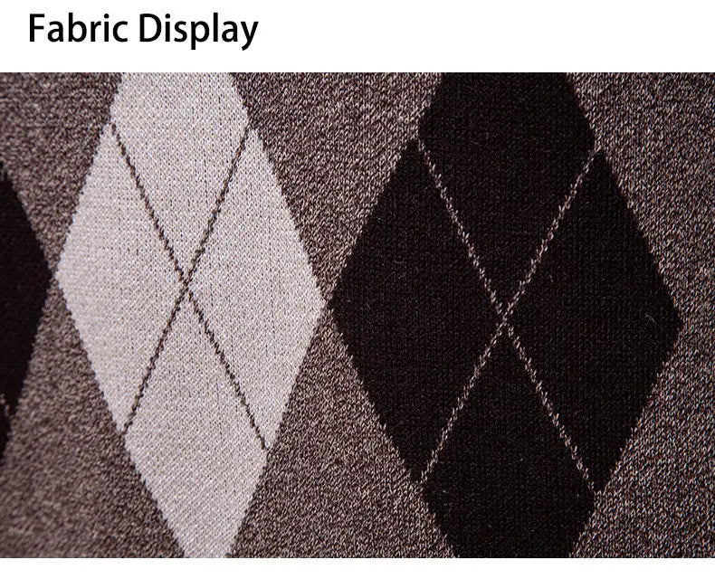 Mens Business Casual Knit Vest Classic Argyle Light Weight Knitwear Suit Vest Versatile Sleeveless Pullover Vests