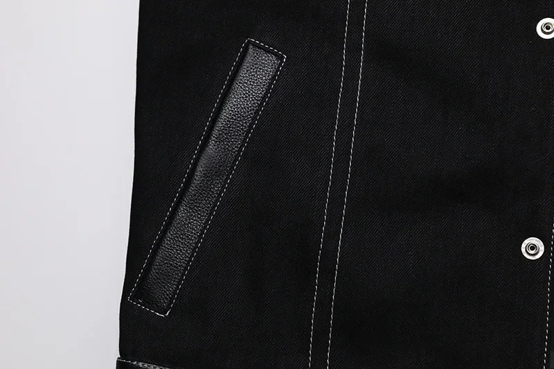 SOA Club Style Motorcycle Leather Vest Men Cowhide Denim Patchwork Waistcoat Sons of Anarchy Biker Vests Man Sleeveless Jacket