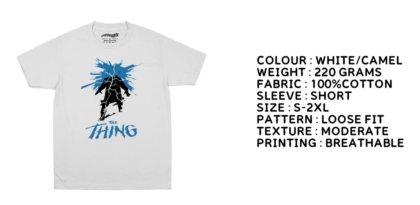 The Thing T-Shirt John Carpenter 80S Horror Cult Movie They Live Halloween Prince of Darkness Men's Cotton Short Men's Shirt