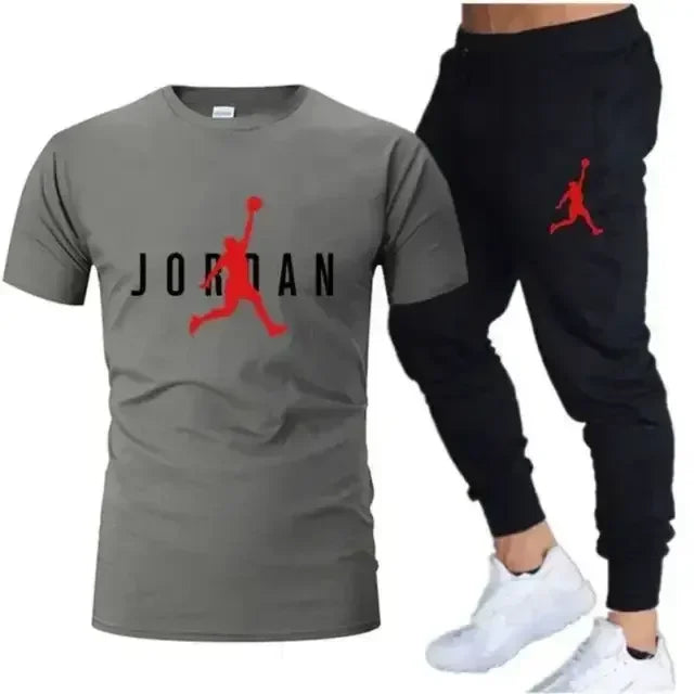 2026 New Summer Popular Men's Set, Men's Sports Set, Printed Leisure Fashion Short Sleeve Set, Men's Jogging Set