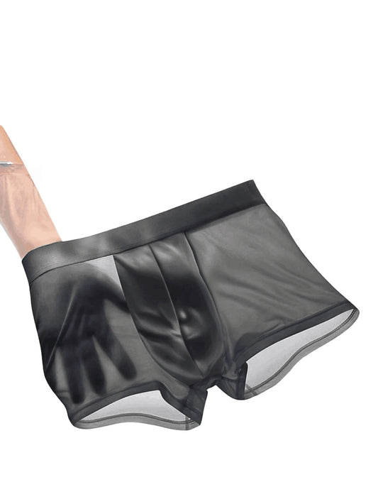 Men's underwear wholesale, European and American cross-border ice silk English size four-corner pants, large size underpants