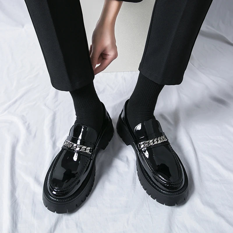 2024 classic leather men's casual leather shoes men wedding leather business men's dress pointed casual youth British style