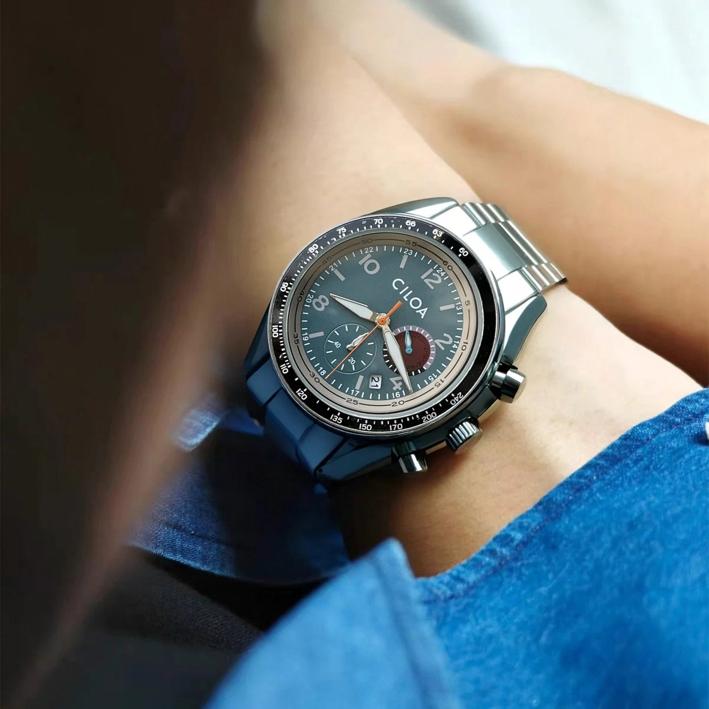 CILOA 2025 New Men's Business Sports Casual Stainless Steel Waterproof Quartz Watch