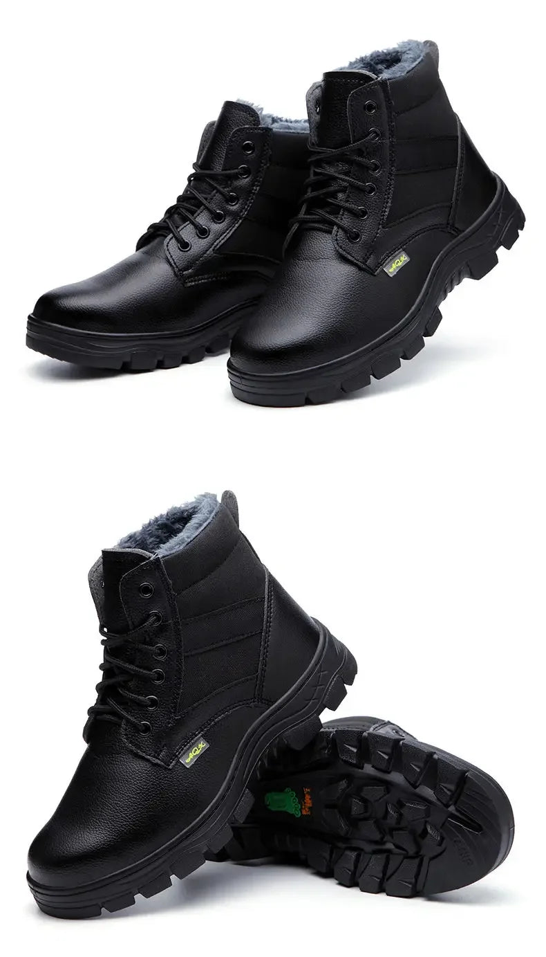 Man Shoes Leather Booties Waterproof Boots for Men Lace Up Ankle Short Barrel Retro Trendy 2025 Sale Offer New Fashion Low Price