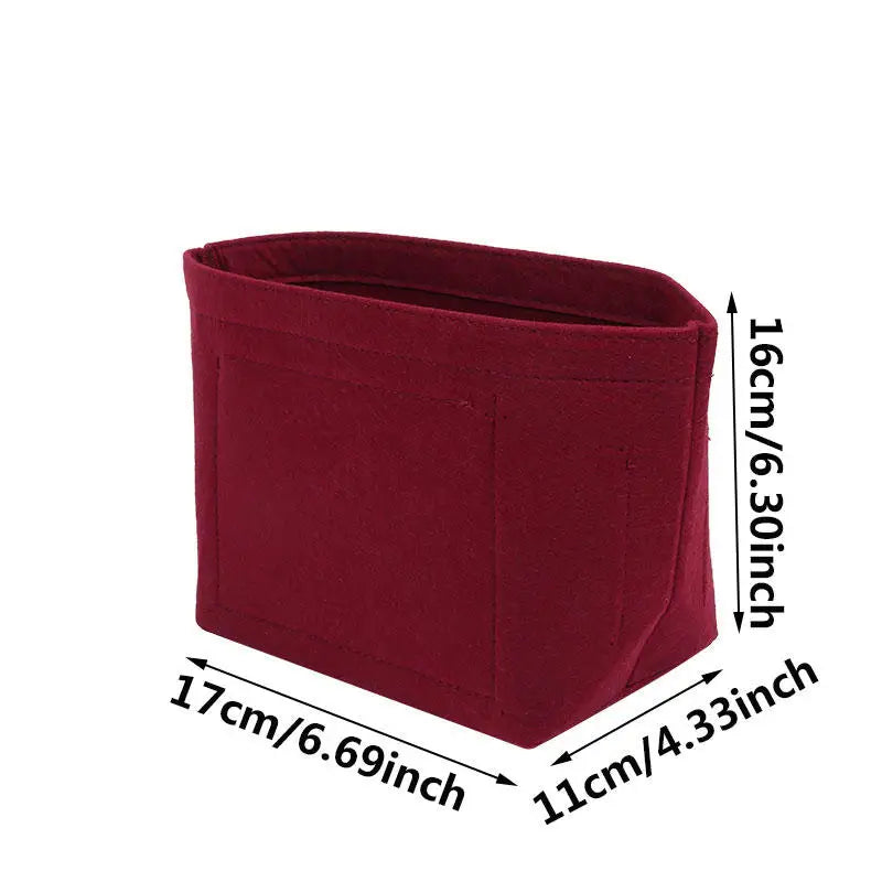 Multi-Pocket Felt Insert Bag Organizer Makeup Organizers Liner Perfect for Women Handbags Bucket Bag Bag Accesories Cosmetic Bag