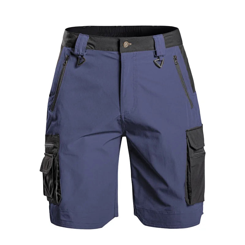 Summer Men's Tactical Cargo Shorts Quick Dry Waterproof Outdoor Shorts for Hiking Camping Trekking Fishing with Multi Pockets