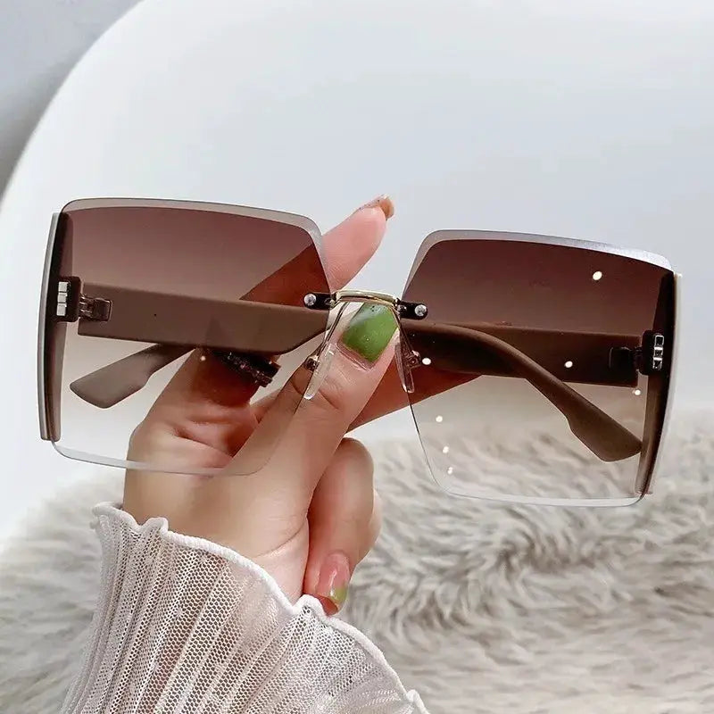 Korean Style Classic Black Big Square Shades Sunglasses for Women Men Fashion Women Sunglasses with Uv Protection BAZAARHUBO