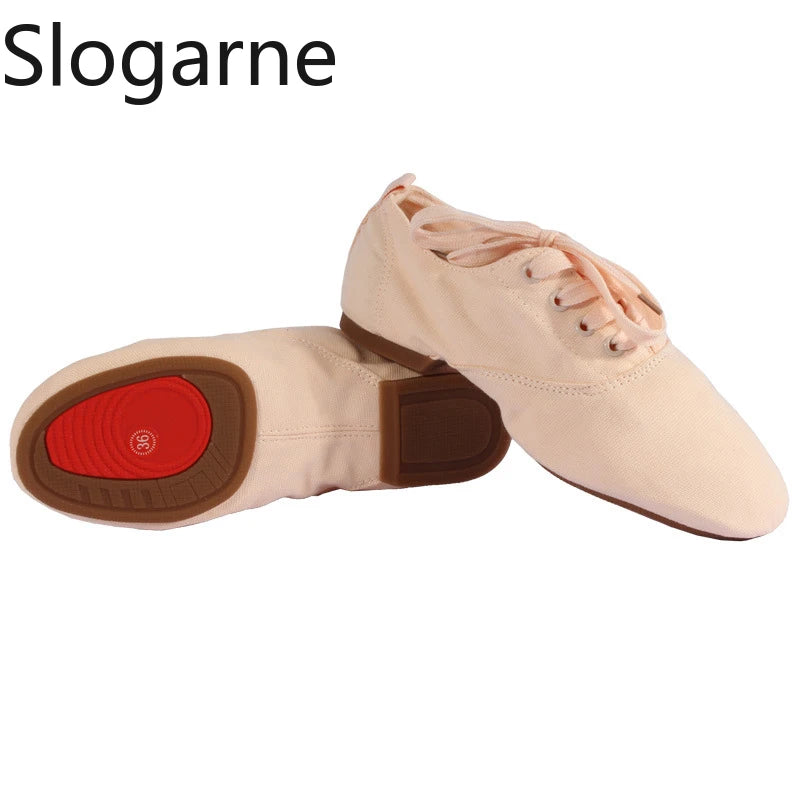 Children Canvas Ballet Shoes Kids' Soft Dance Shoes Women Men Dancing Ballroom Latin Modern Jazz Shoes Yoga Training Footwear