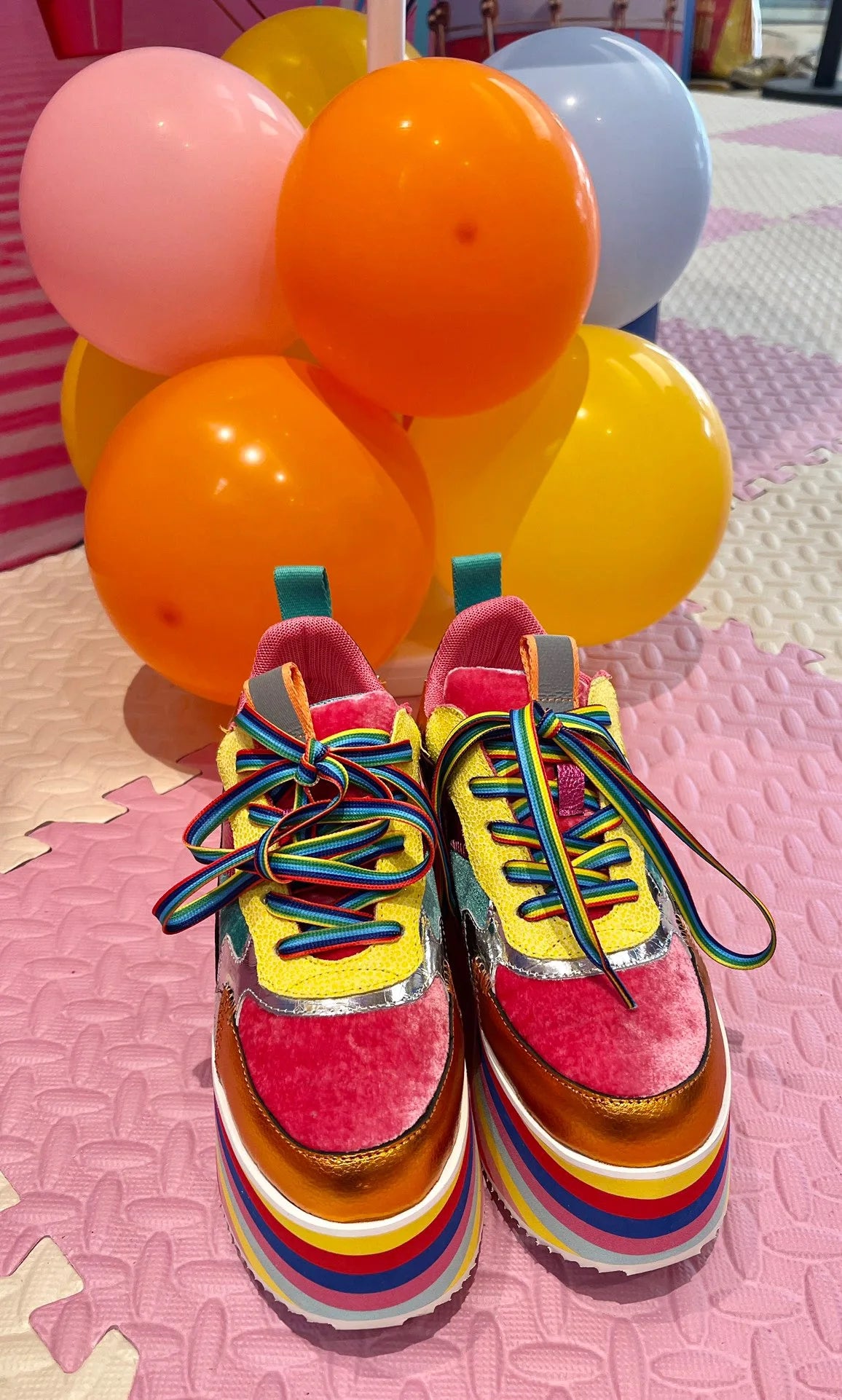 Spring Autumn Women Colourful Sneakers High Platform Shoes Heels Chunky Casual Dad Shoe Genuine Leather Thick Bottom Fashion New