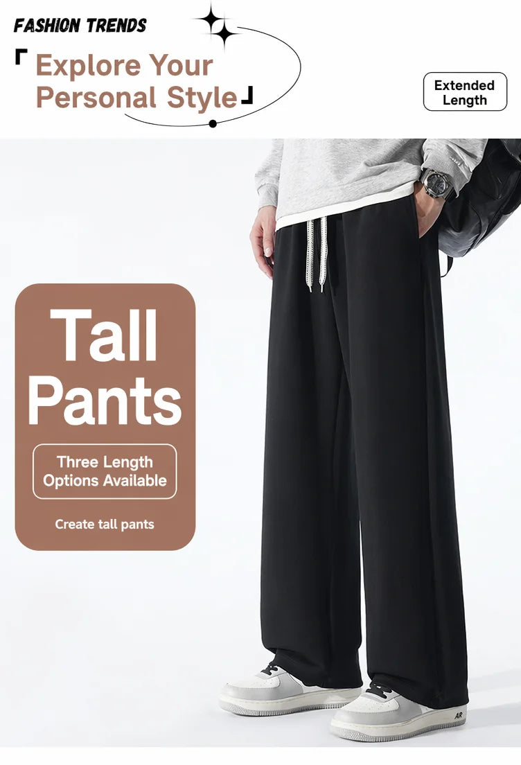 Big Tall Men Sweat Pant Drawstring Extra Long Length Sweatpant Stretch Winter Fleece Sport Jogger Trouser Male 200Cm 190cm 120cm