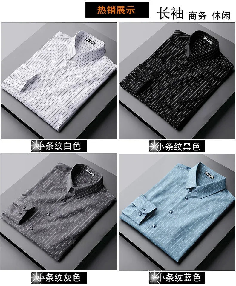 Red Men's Shirt Long Sleeve Slim Fit Business Suit Shirt Best Man Men's Large ropa clothing shirts for men