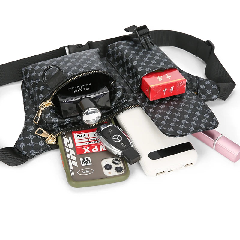 Men's Multi Functional Waist Bag Lightweight Sports Cycling Fanny Pack Small Shoulder Bags for Man Belt Pouch Chest Bags Male