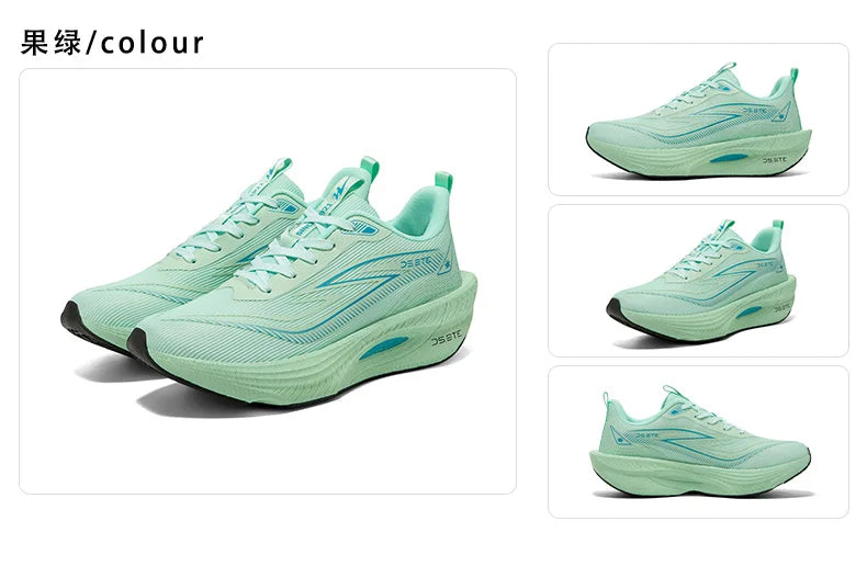 [Sports Shoes] Men's ultra light professional marathon running shoes, carbon plate cushioning, breathable low cut design, fluore