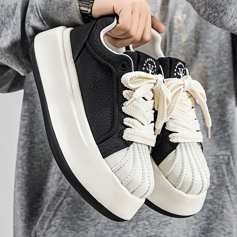 New Men'S Thick-Soled Height-Increasing Comfortable Lightweight Versatile Shoes, Trendy And Minimalist Casual Sports Footwear