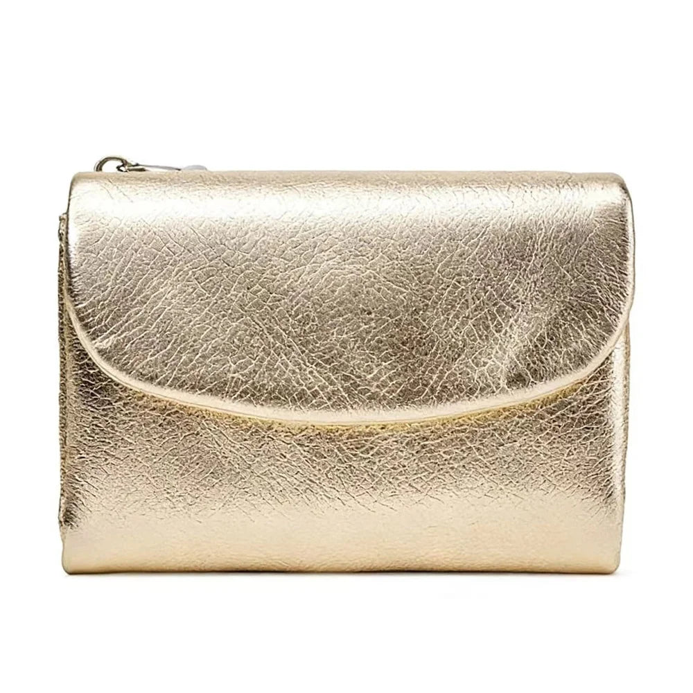 Short Genuine Leather Wallet Women RFID Card Holder Purse Ladies Mini Soft Real Cow Leather Clutch