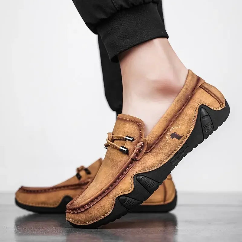 Man Casual Shoe Slip-on Loafers Leather Shoes for Men Retro Size 45 Common Designer Shipping Free Sale Luxury Elegant Low Price