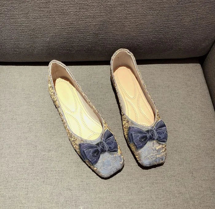 Anti-slip With Heel Shoes for Women Elegant Party Slip-on Satin Discount Stylish Genuine Mark Spring Non 2025 Trend Woman Flats