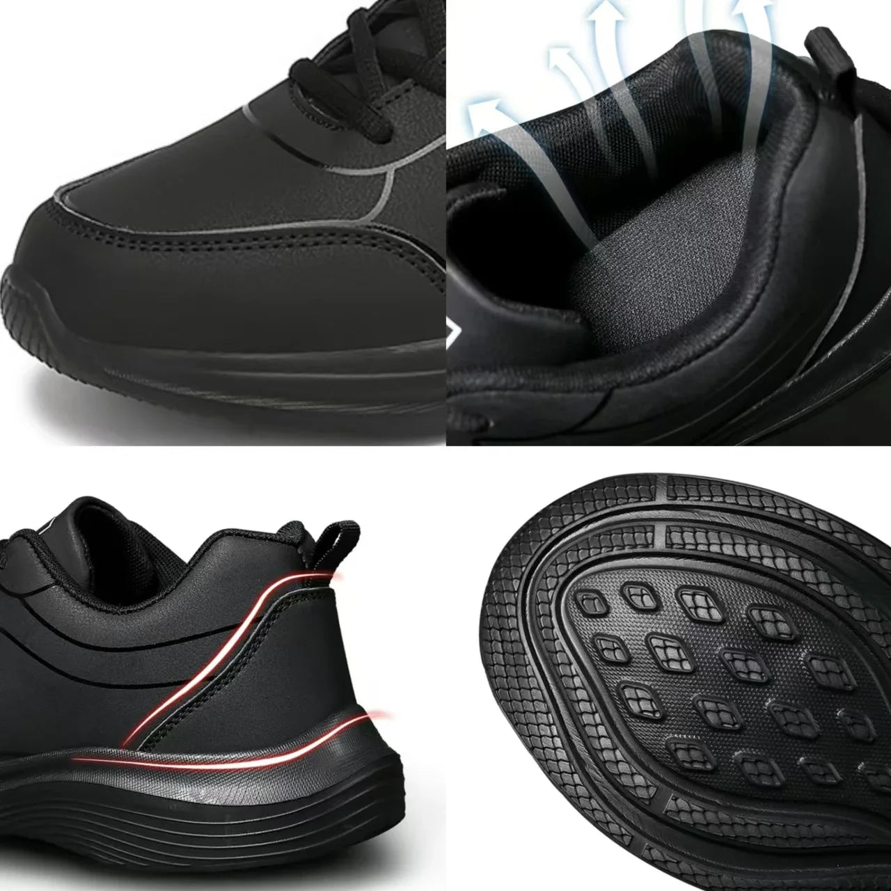 Men's Sneakers Lightweight Running Shoes New Breathable Non-slip Casual Shoes Lace Up Soft Men Walking Shoes Outdoor Tennis Shoe