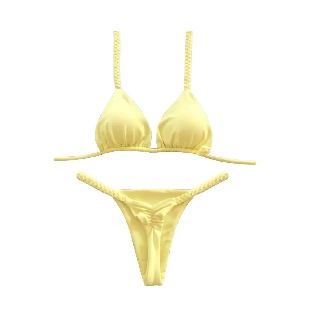 2Pcs/Set Fashion Summer Beach Bikini Push-Up Casual Women Swimsuit Bathing Suit Brazilian Swimwear Beach