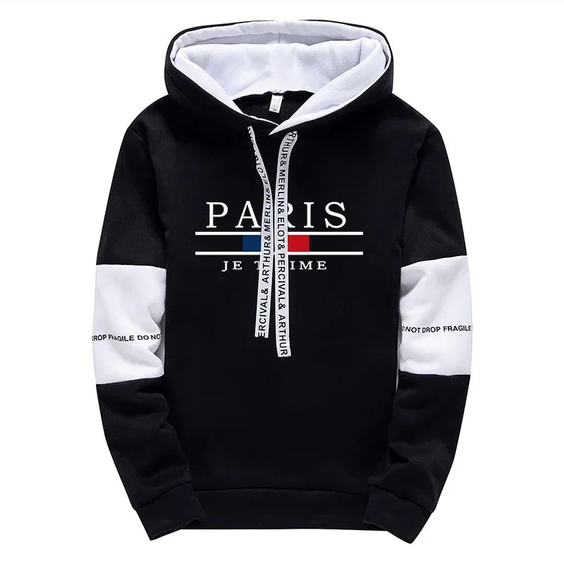 Fashion Mens Tracksuit Print Casual Sweatshirts Outdoors Sports Jogging Mens Clothing Single Piece Hoodie Pants Daily Streetwear
