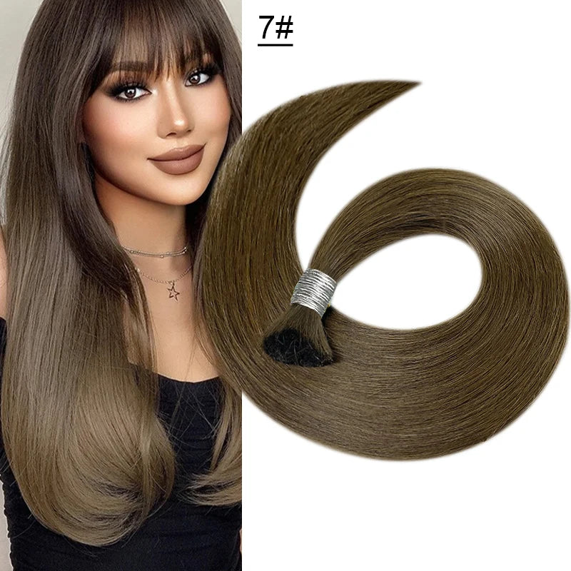 Human Hair Bulk No Weft Vietnamese Hair Virgin Remy Straight Hair Bulk 12-30inch 100g 100%  99j Real Natural Hair Extension Grey