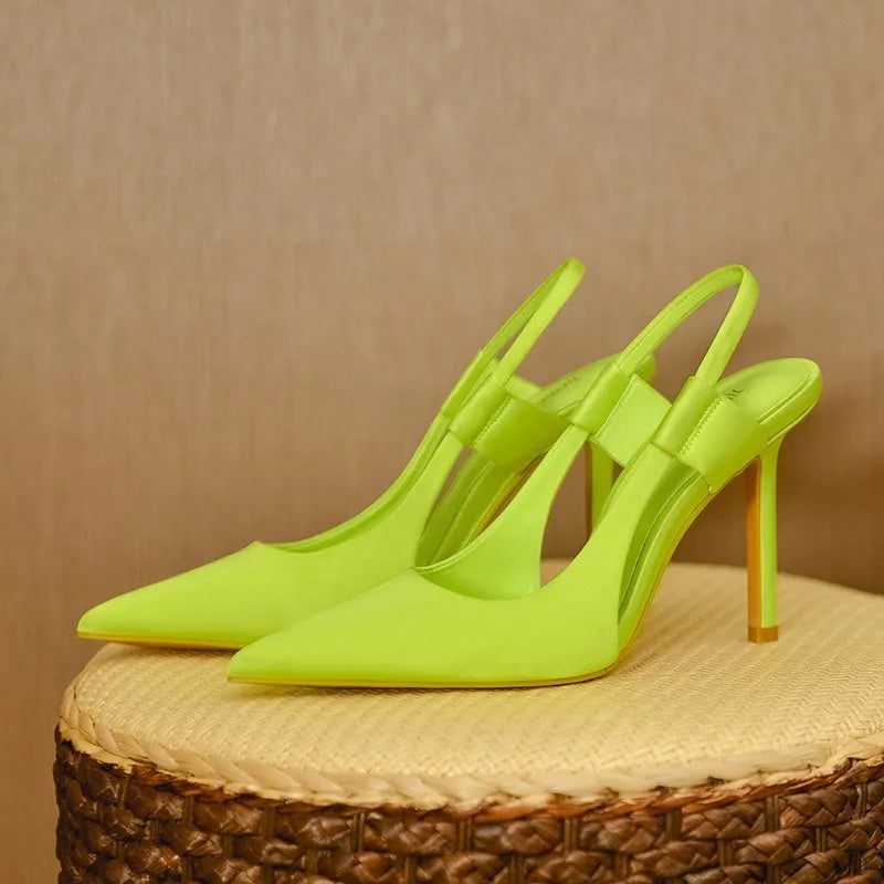 Luxury 2026 Pink Pointed High Heels Women's Slender High Heels Elegant New French Style Headed High Quality Summer Sandals