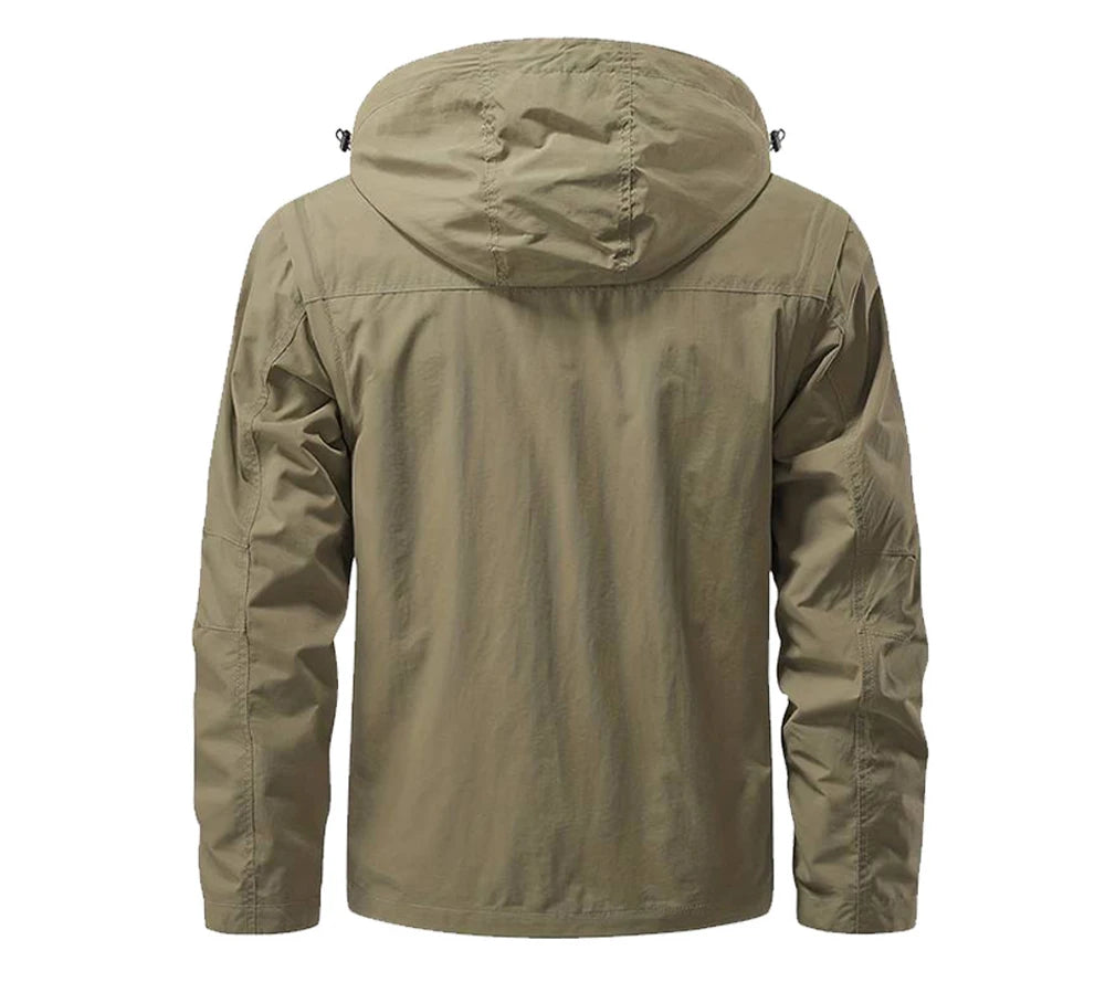 Autumn Men's Mountain SKi Jackets Casual Men Multi-pocket Windbreaker Hooded Coats Men Sports Climbing Jackets Clothing 5XL