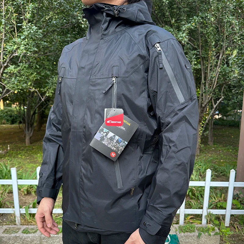 PRG men's jacket, hard shell tactical submachine jacket, windproof, waterproof, breathable, three-dimensional cutting
