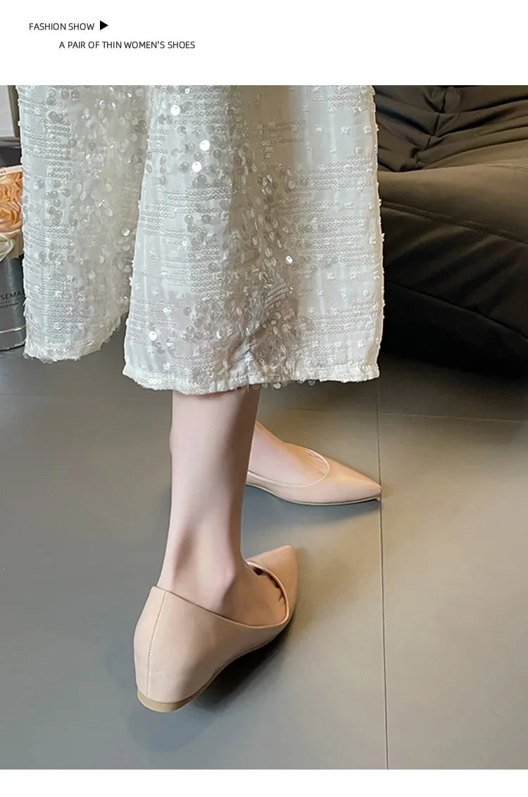 Fashion Flats Women Low Heels 5cm Internal Height Increasing Shoe Women Shoes Pointed Toe Patent Leather Office Driving Shoes